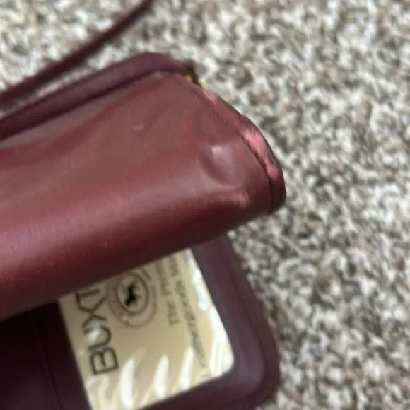 Vintage Buxton Cowhide Crossbody Wallet Purse - Picture 11 of 13